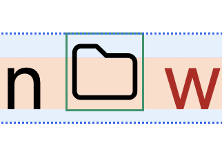 Problem: icon shifts text baseline